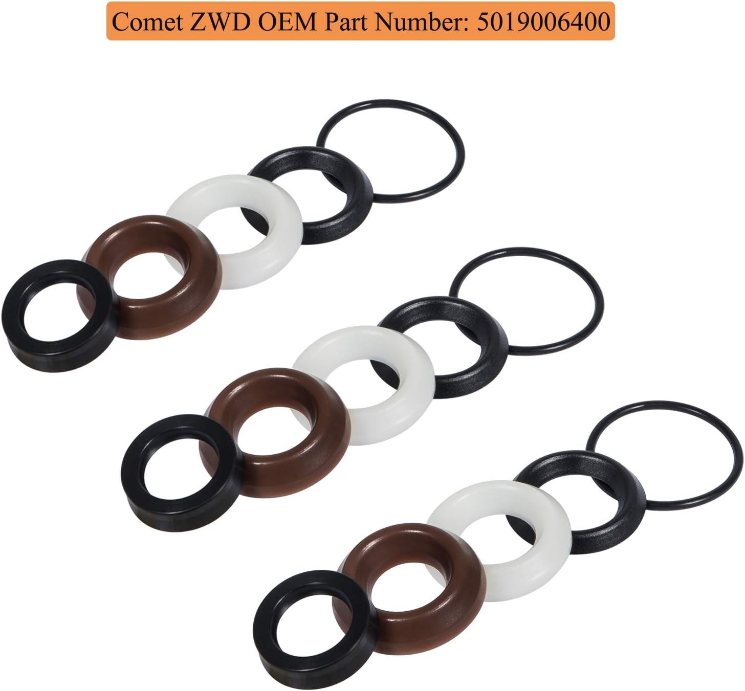 Comet ZWD ZWD-K Pump Seals 5019.0064.00, 5019006400 Pressure Washer Seal Kit