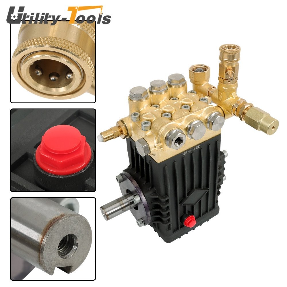 3600 PSI 4.9GPM Pressure Power Washer Pump 24mm Solid Shaft Belt Drive US