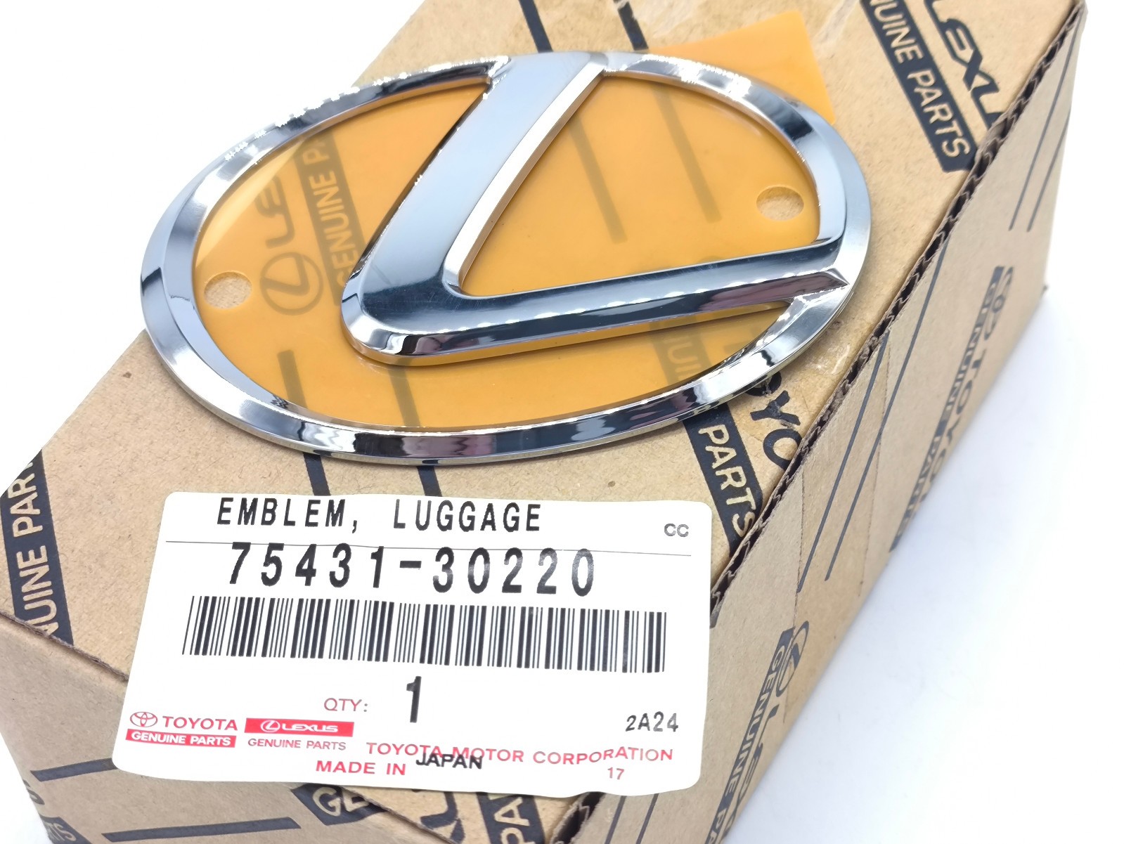 7543130220 NEW GENUINE FOR LEXUS GS300 400 430 1999-05 CHROME REAR TRUNK EMBLEM