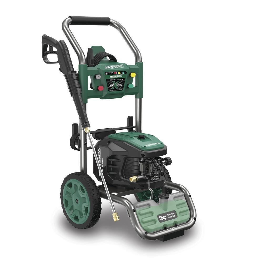 3400 Max PSI 2.0 Max GPM 14 Amp Corded Electric Pressure Washer Water Cleaner