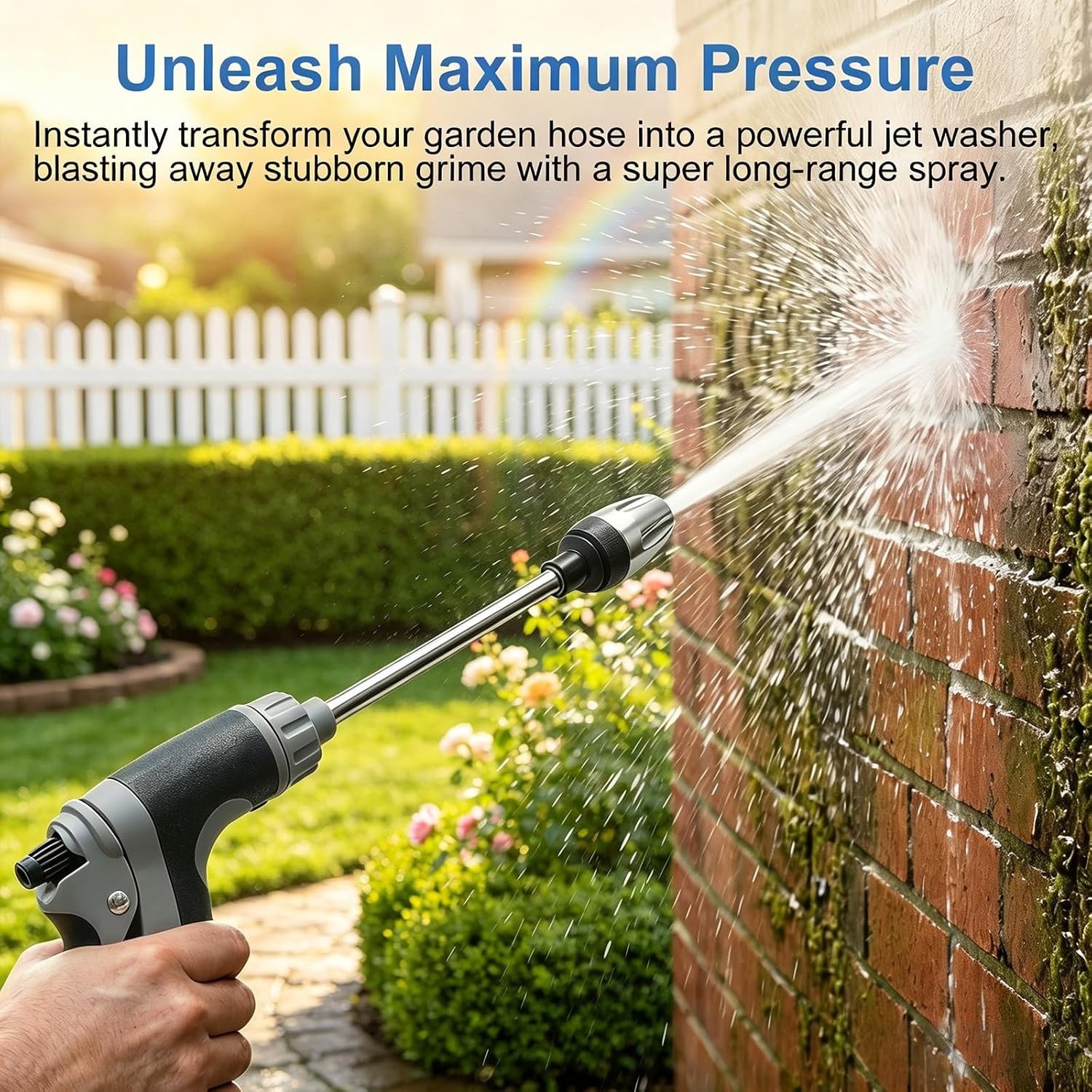 Handheld Pressure Washer Nozzle – Metal Connectors