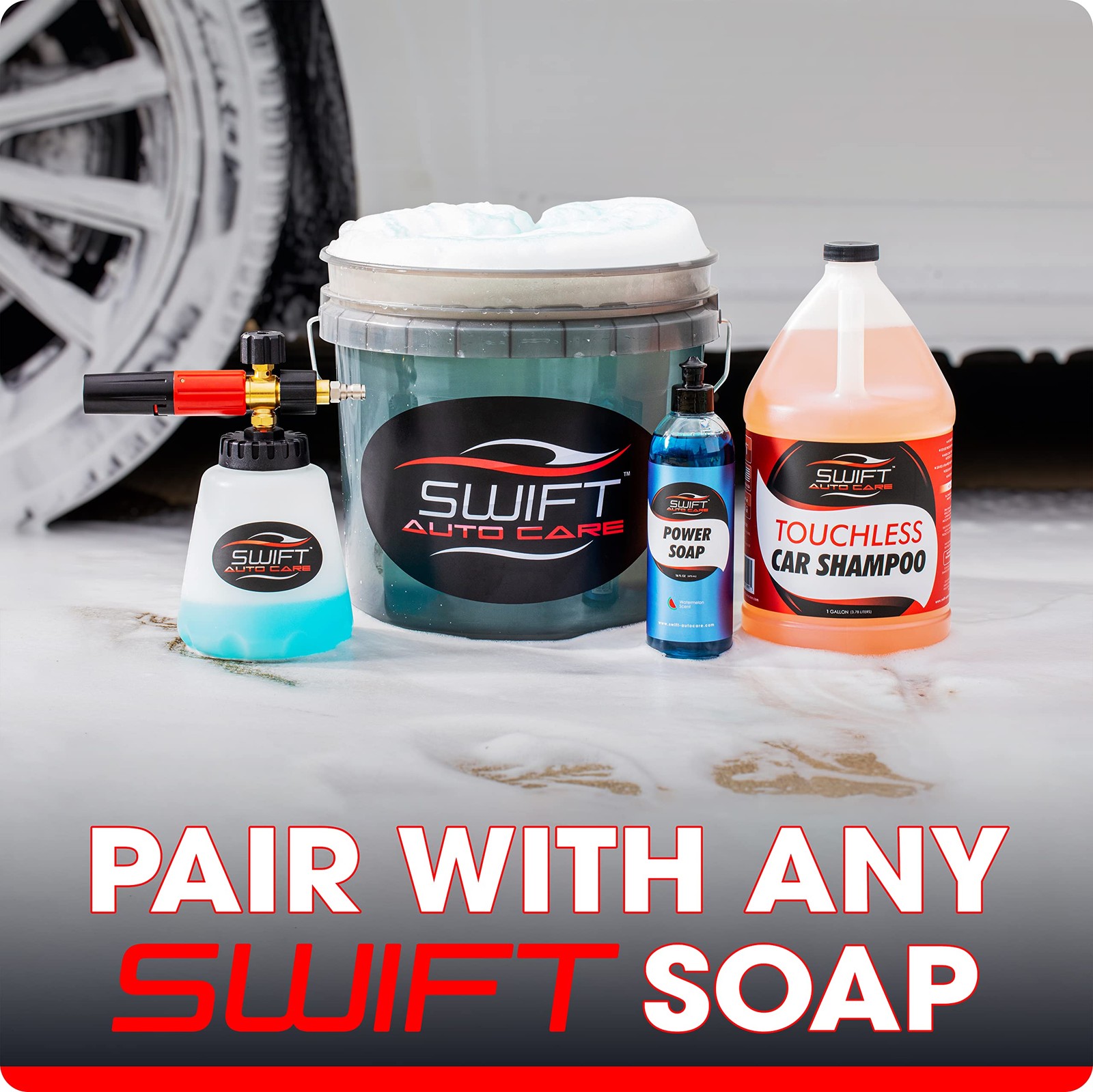 Swift Premium Foam Cannon for Pressure Washer – Heavy Duty Foam Sprayer for C…