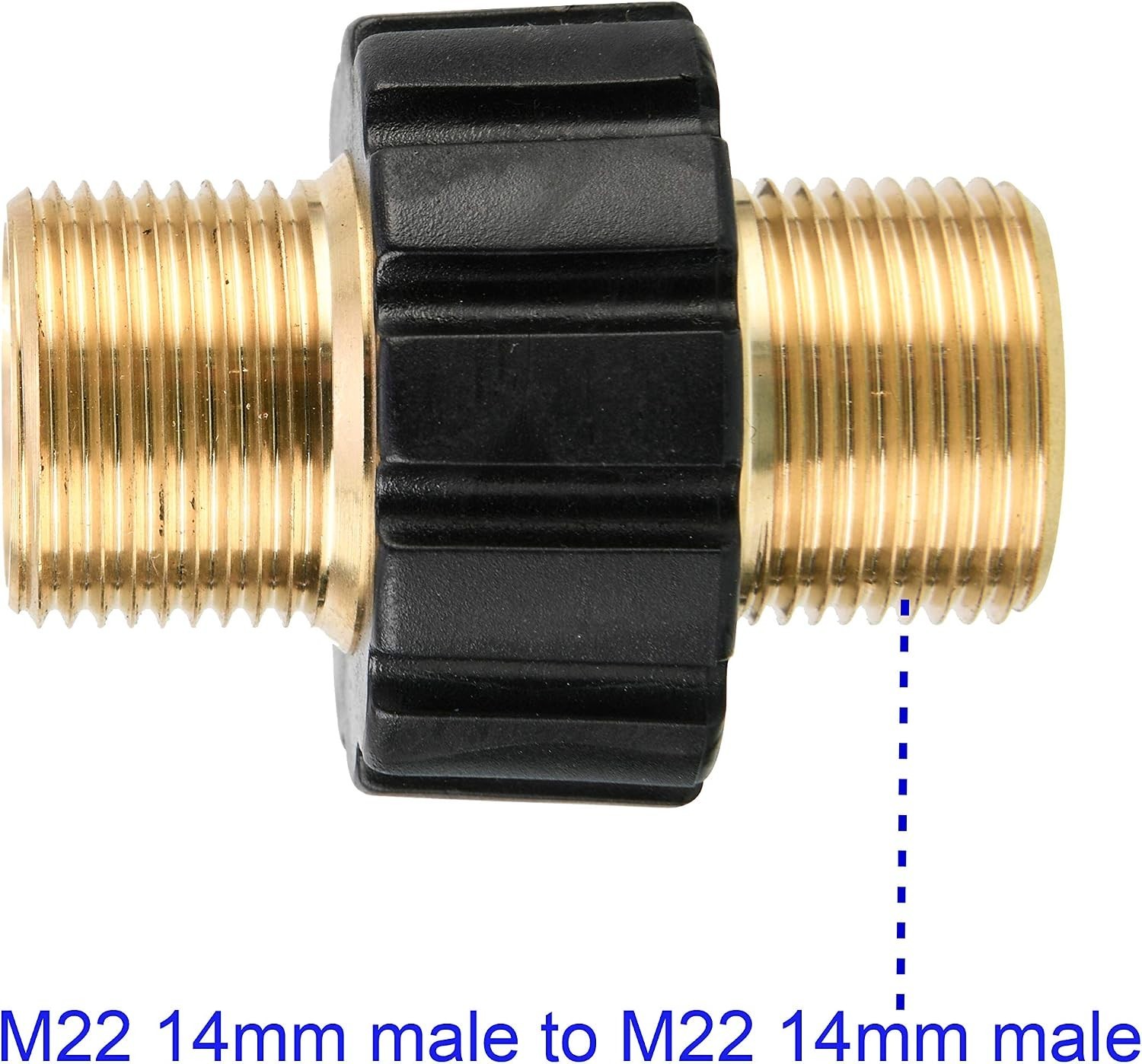 Durable 9-Pack Pressure Washer Fittings – M22 Brass Connectors for 5000 PSI