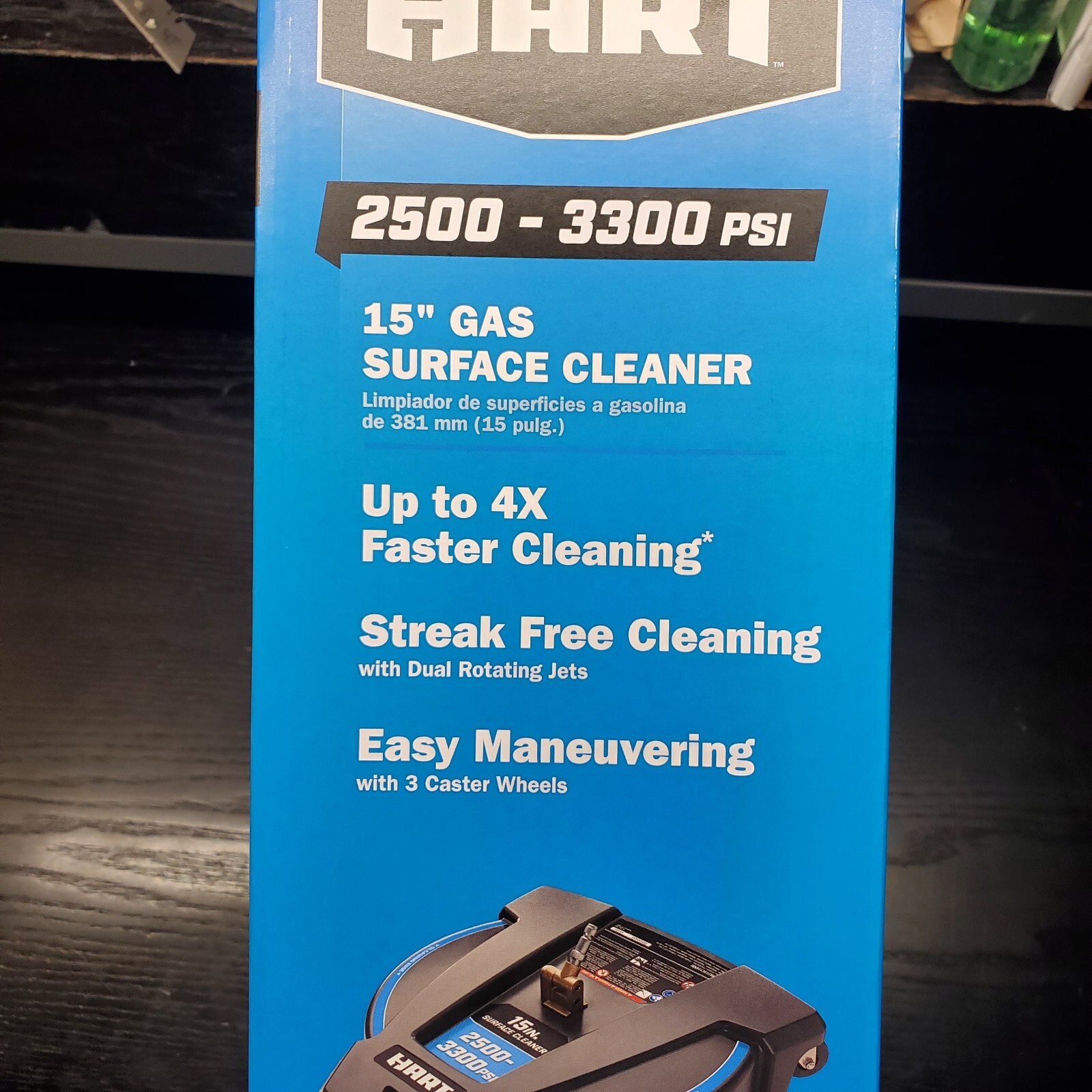 HART 15” Inch Gas Surface Cleaner Pressure Washer Broom Caster 1/4” Connector
