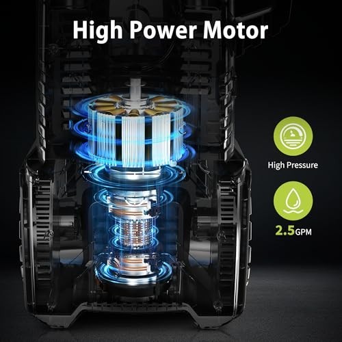 Yeryork Adjustable Pressure Washer 5000 PSI 2.5 GPM with Hose Reel
