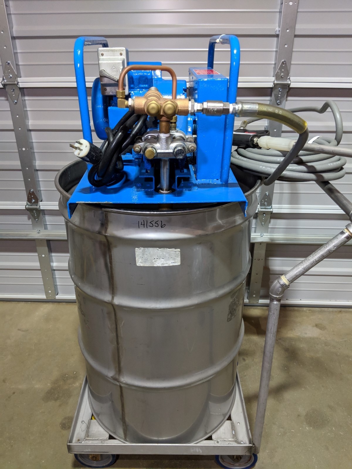 Ecolab Cat 430 Pump Porta-Washer S Pressure Washer Cleaning System / Drum / Cart