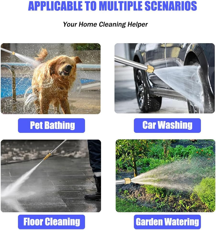 High Pressure Power Washer Wand, Watering Sprayer Cleaning Tool, Hydro Jet Water