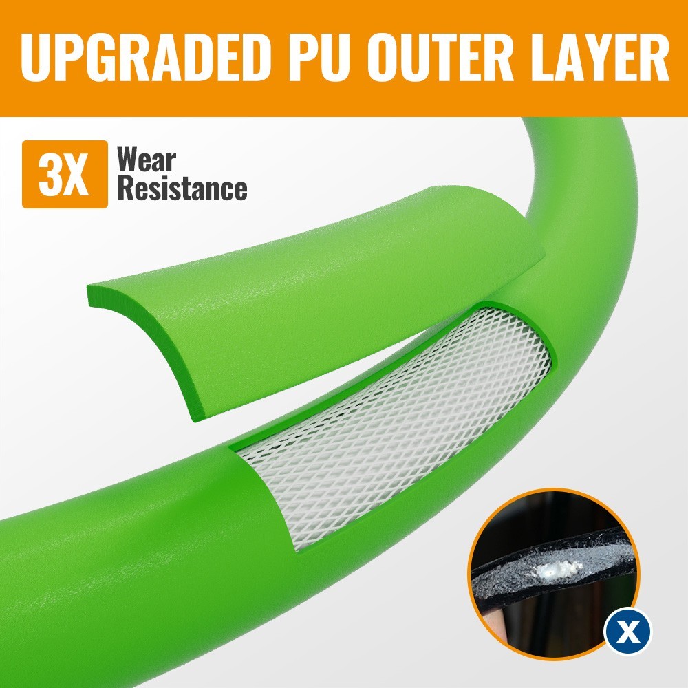 YAMATIC 3400 psi Flexible Pressure Washer Hose 1/4″ PVC Anti-Kink, Leak Free