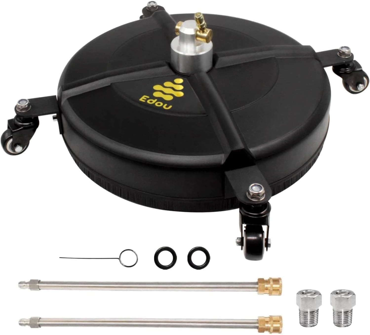EDOU 15-Inch Pressure Washer Surface Cleaner with Wheels – 4,000 PSI Power Washe