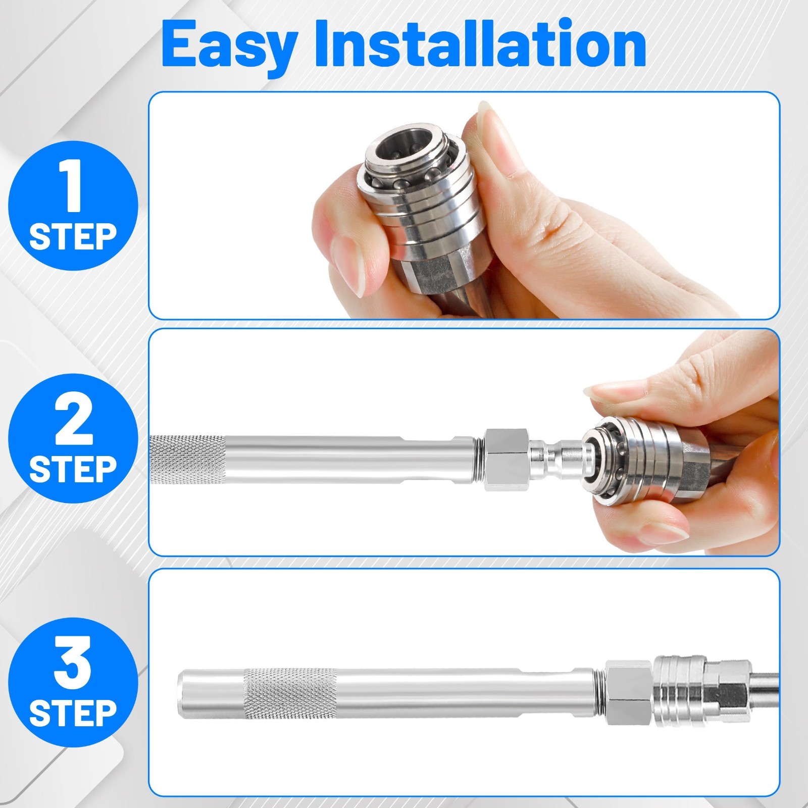 High Reach Pressure Washer Nozzle, Long Range Shooter Tip for 1000-6000 PSI, 1/4