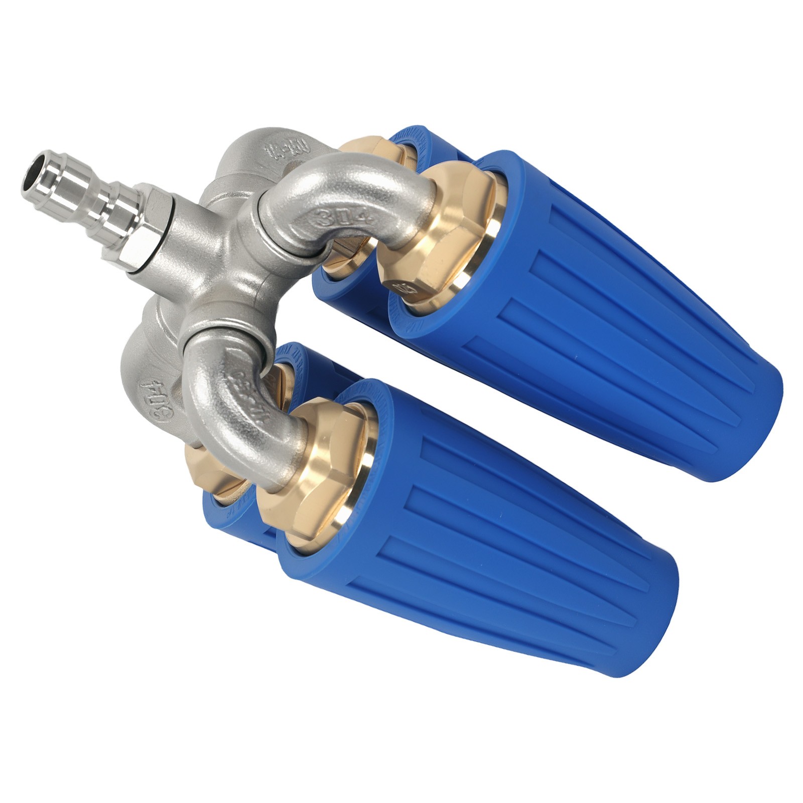 360° Rotating Pressure Washer Four Turbo Nozzle Quick Connect Rotating Steel