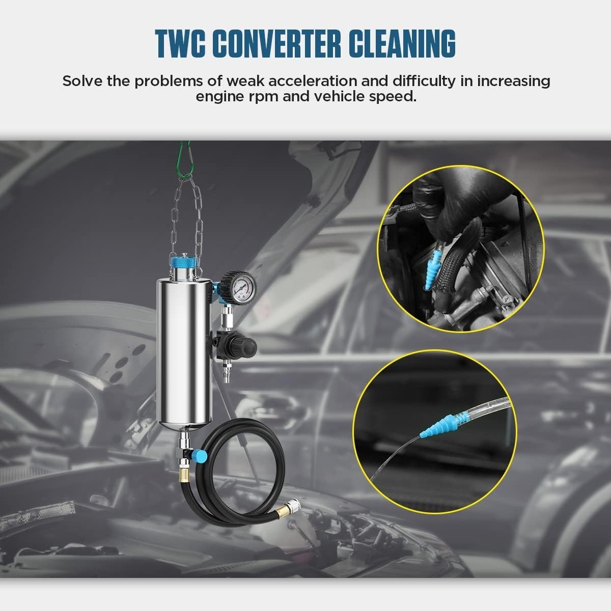 Fuel Injector Cleaner Tool Kit 1000ML 150PSI Disassembly-Free Fuel Injection Sys