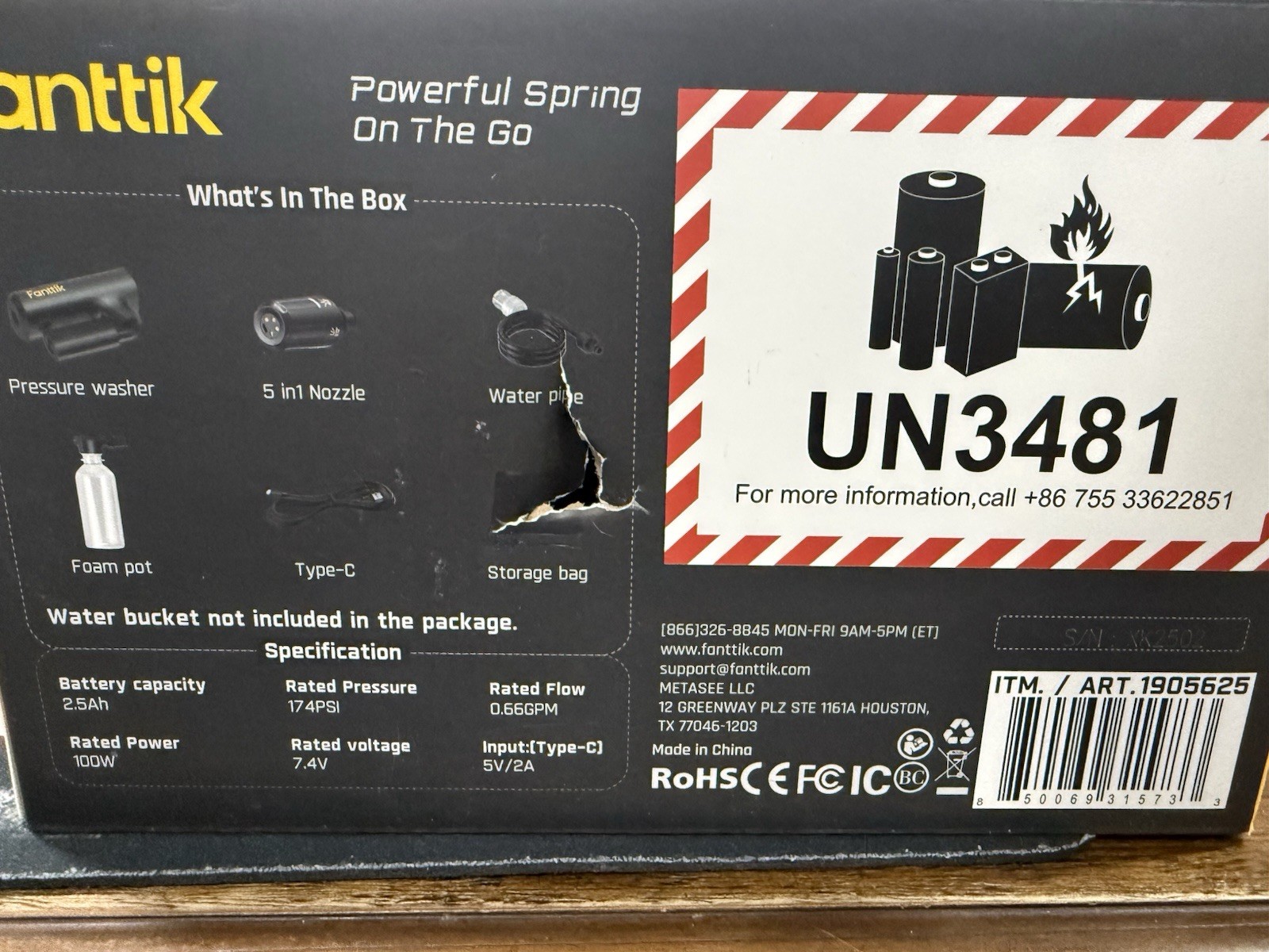 FANTTIK K100 FLIP PORTABLE PRESURE WASHER