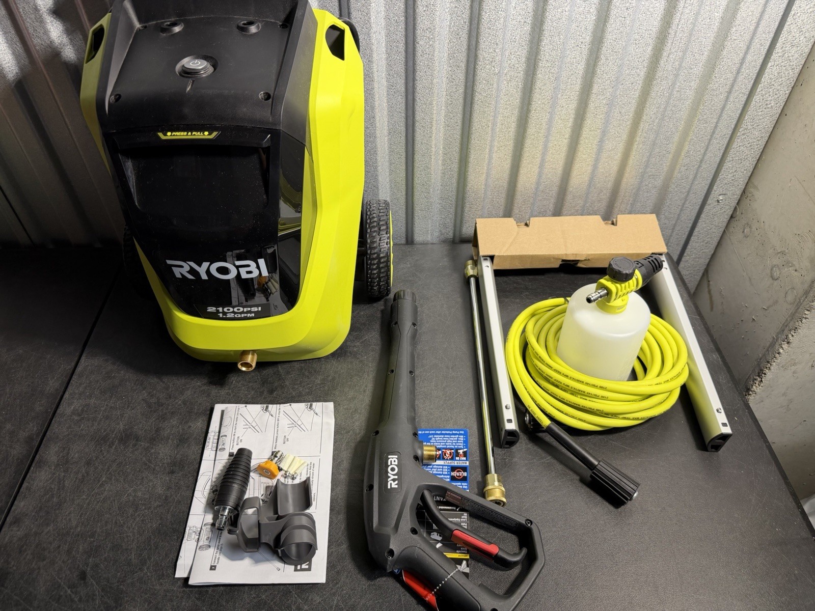 RYOBI RY142012 2100 PSI 1.2 GPM Electric Pressure Washer Open Box New