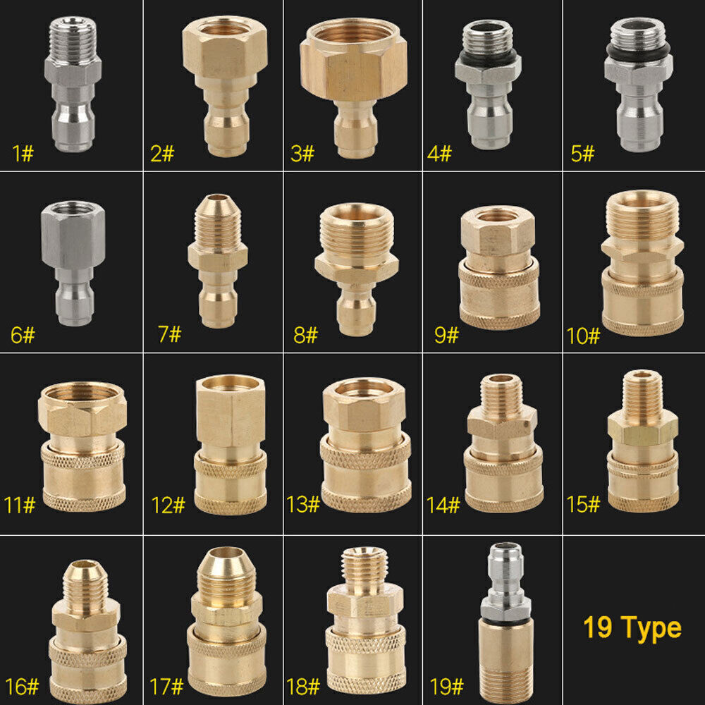Quick Release Coupler Connector Fitting for High Pressure Washer Gun & Hose G1/4