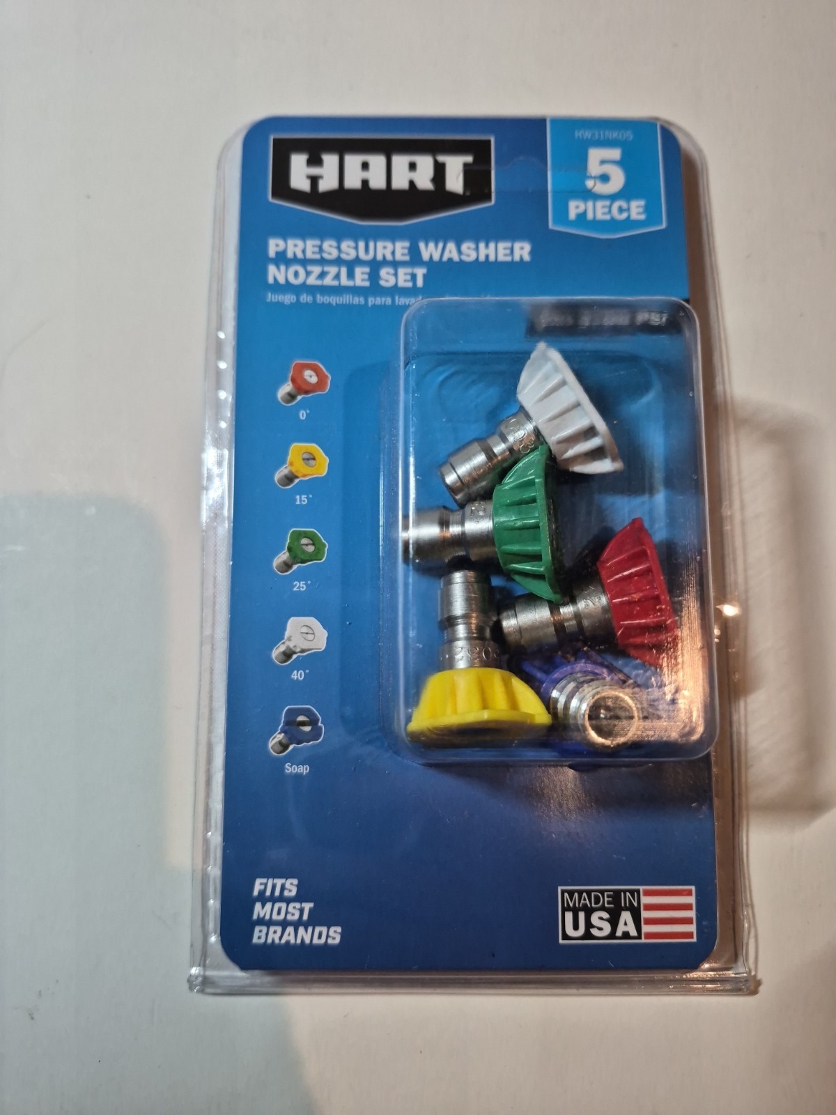 Hart Pressure Washer Nozzle Set 5-piece 3700 PSI