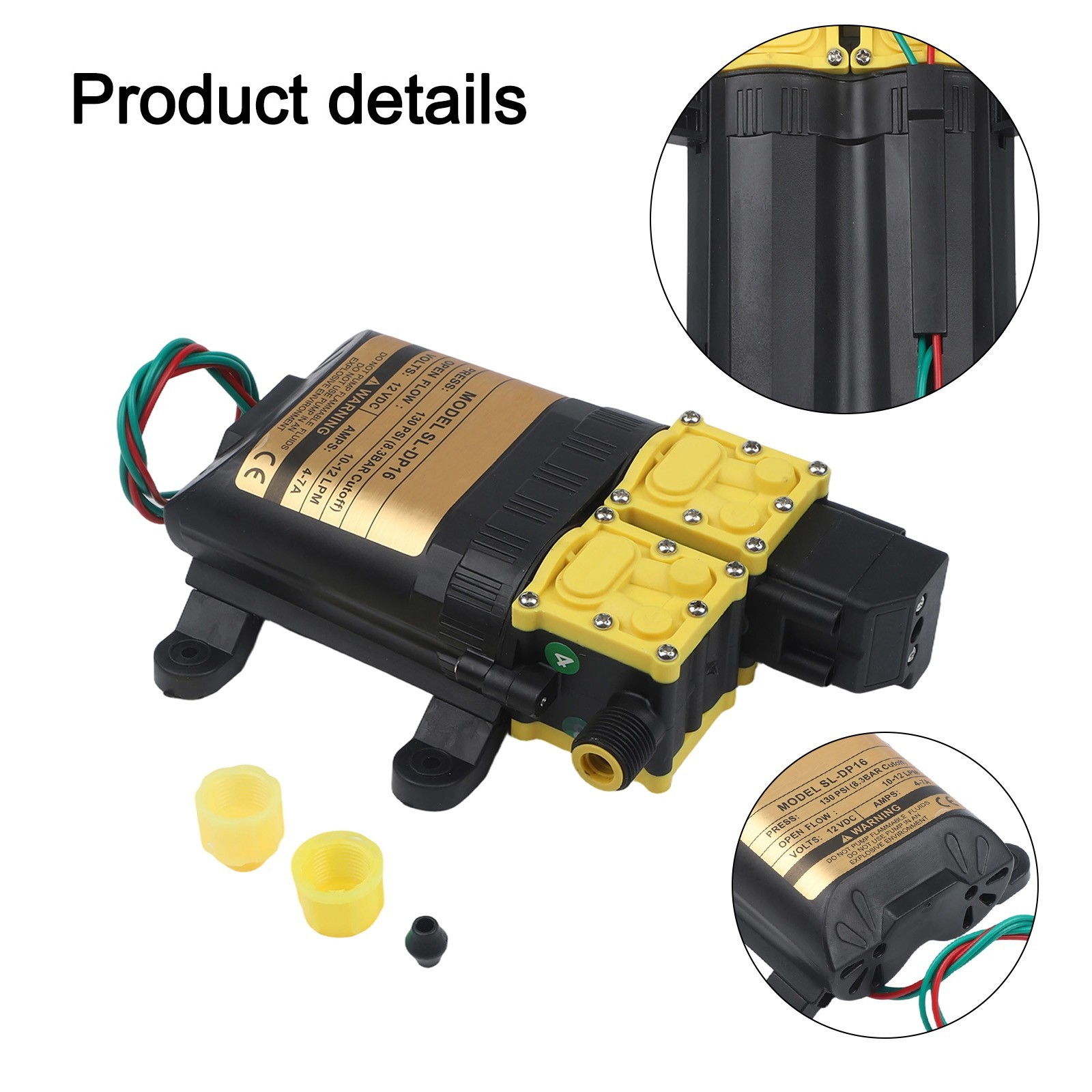 12V Dual Core Power Water Pump Motor for Various Agricultural Applications