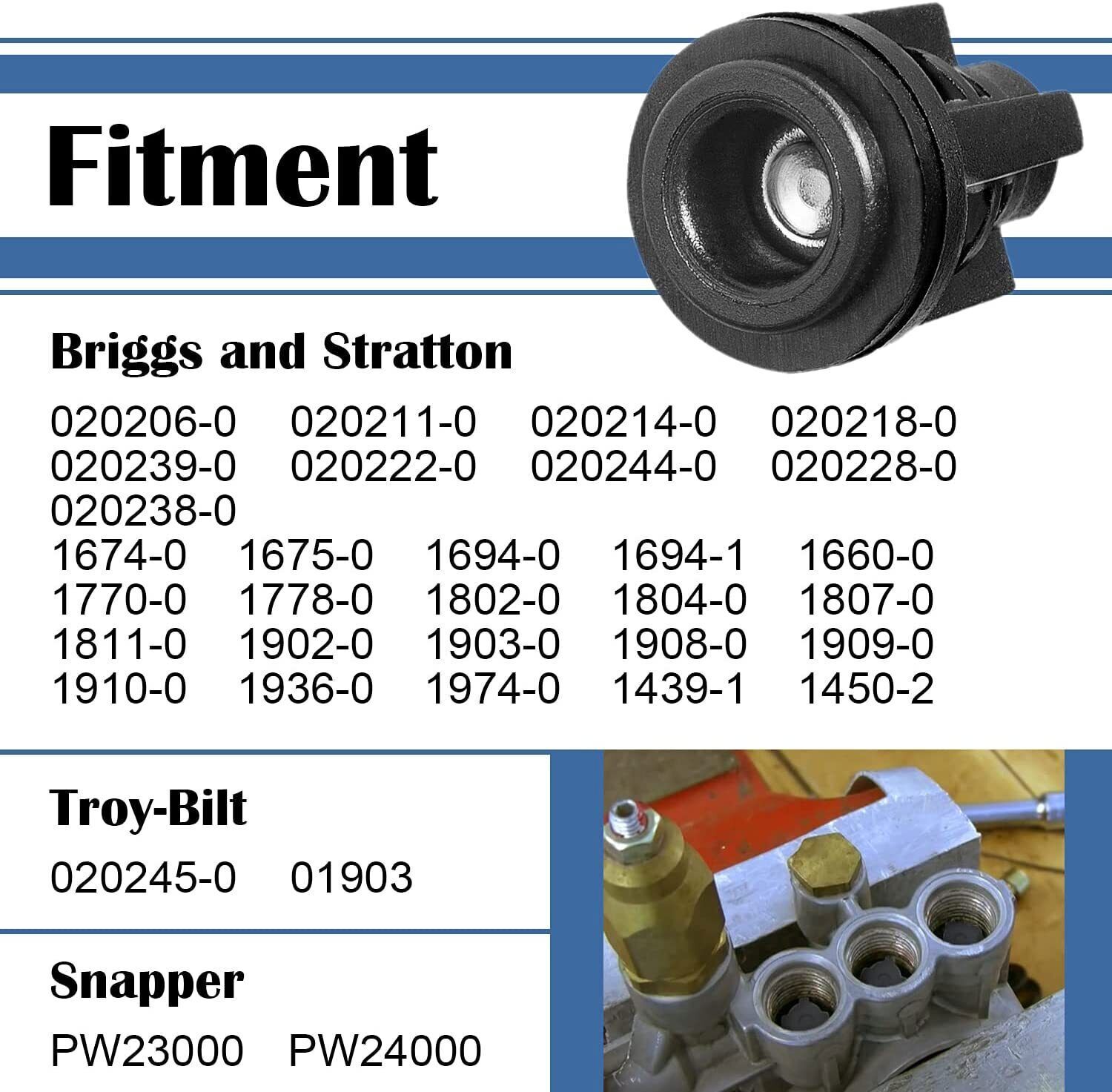 190591GS Pressure Washer Pump Valve Check Kit for Briggs Stratton Troy-Bilt 25PC