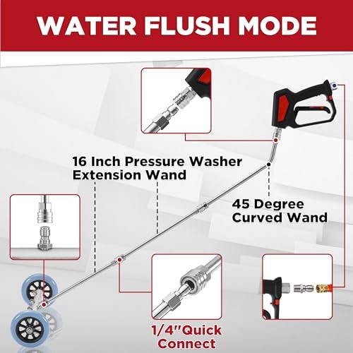16 Inch Under Car Pressure Washer Undercarriage Cleaner Kit, 4000 PSI