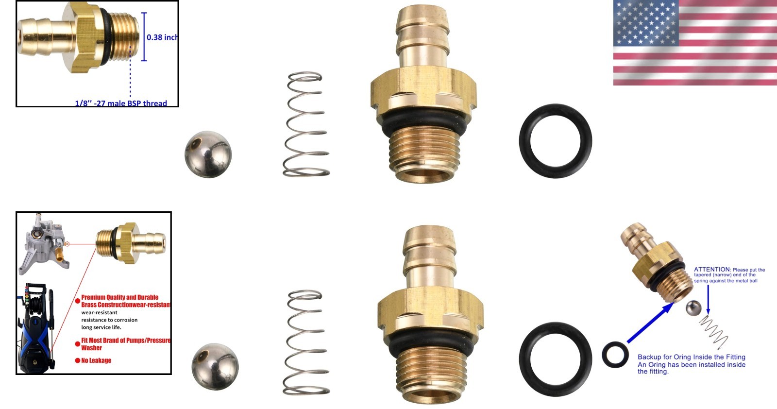 Comprehensive Brass Chemical Injector Set for Pressure Washers – 2 Pack Included