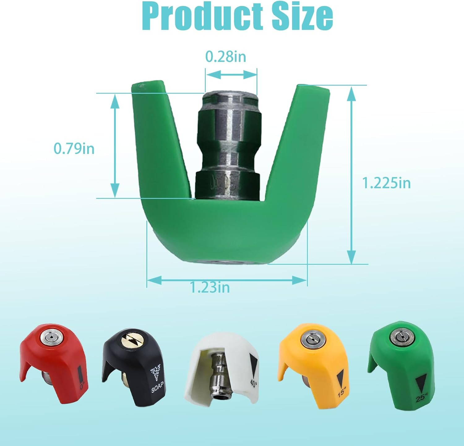 Quick Connect Spray Tips for Sun Joe SPX 3000 Series Pressure Washer Nozzle Set