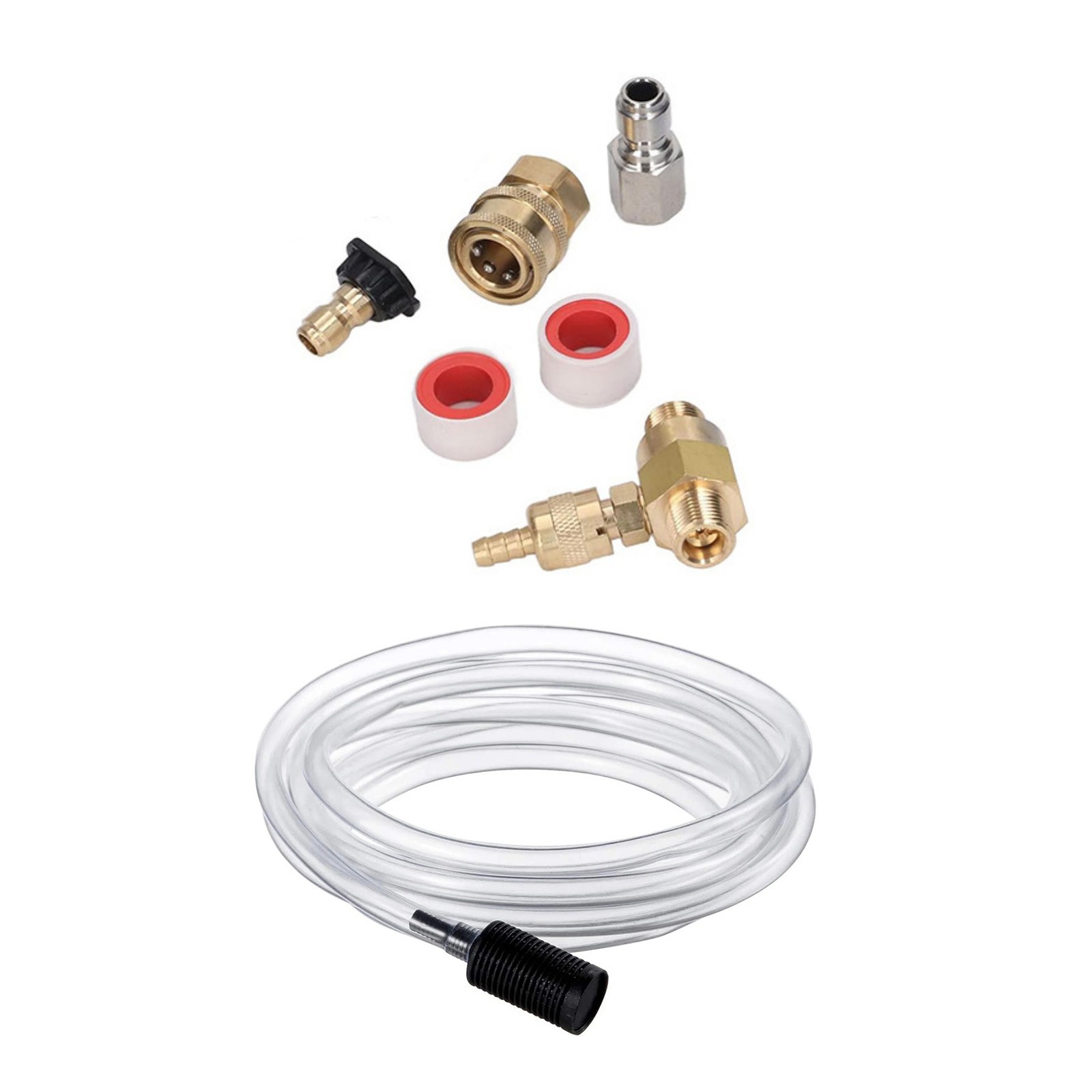 Downstream Soap Dispenser for Pressure Washer 3/8″ 4000 PSI Kit with 10ft Hose