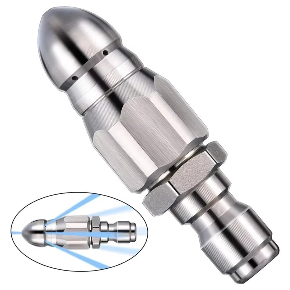 1Pc Stainless Steel High Pressure Water Jet Nozzle Drain Cleaner Tool