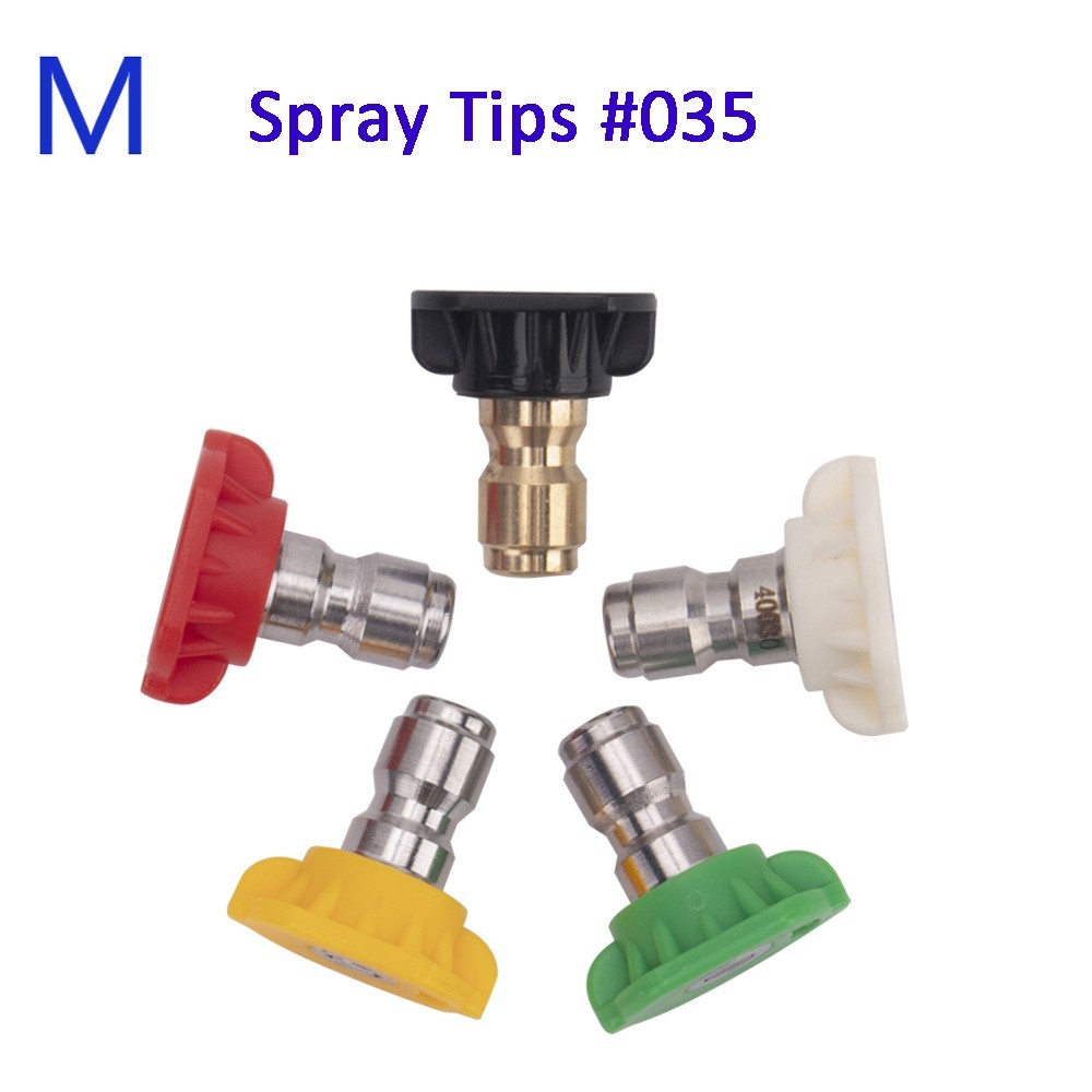 5pcs Pressure Washer Spray Tips Nozzles High Power Kit Quick Connect 1/4″ Set