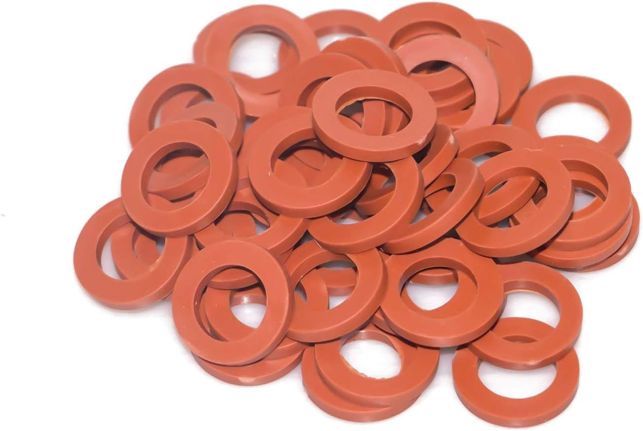 Garden Hose Washer Rubber, Heavy Duty Red Rubber Washer Fit All Standard 3/4 …