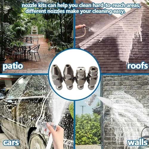Pressure Washer Nozzle 7 GPM,Jrod Pressure Cleaning Nozzle Kit,4 Way J Rod