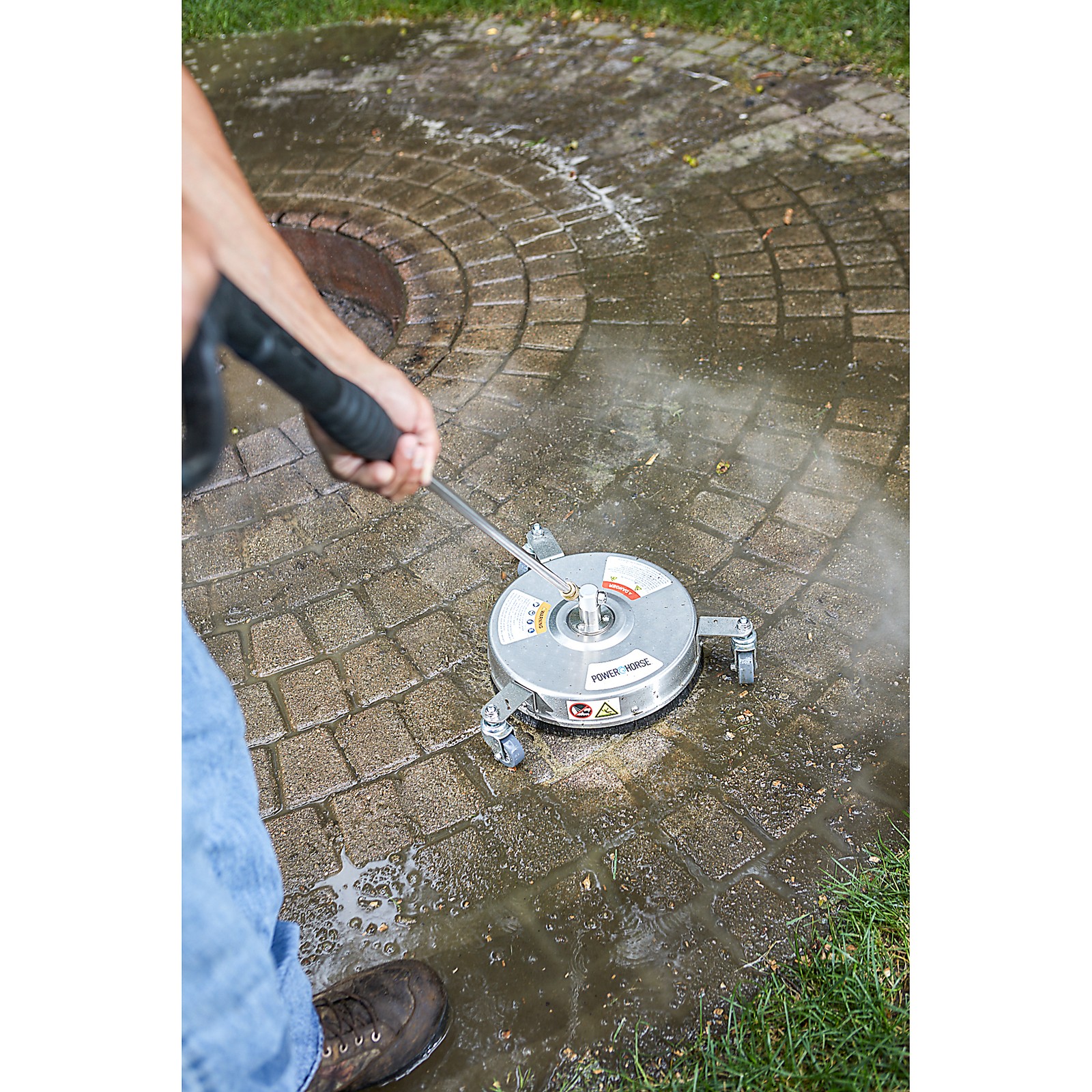 Powerhorse 12in. Pressure Washer Surface Cleaner, 4000 PSI, Stainless Steel