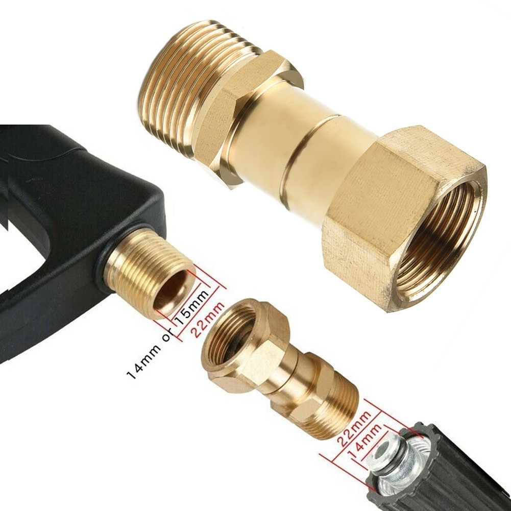 M22 14mm ADAPTER / COUPLER For Power Pressure Washer Water Pump Hose Fittings