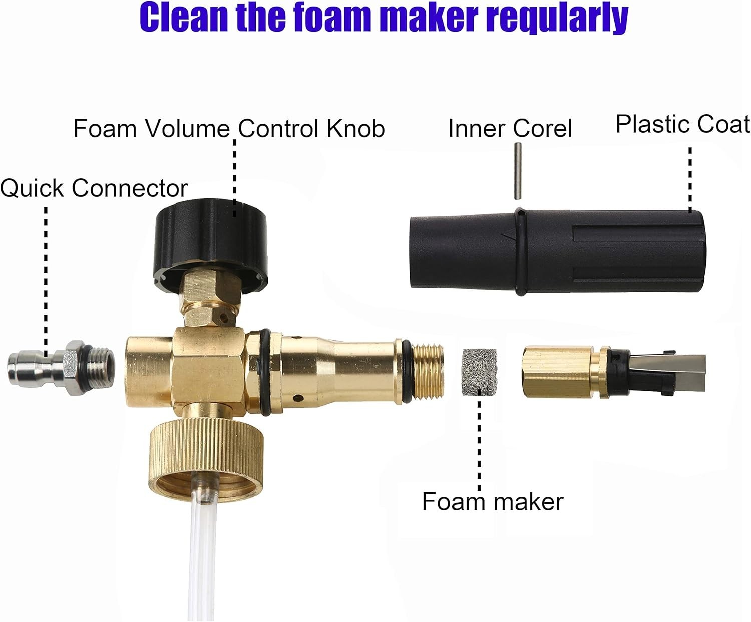 Tool Daily B07HC898GM 1L Foam Cannon with 5 Pressure Nozzle Tips