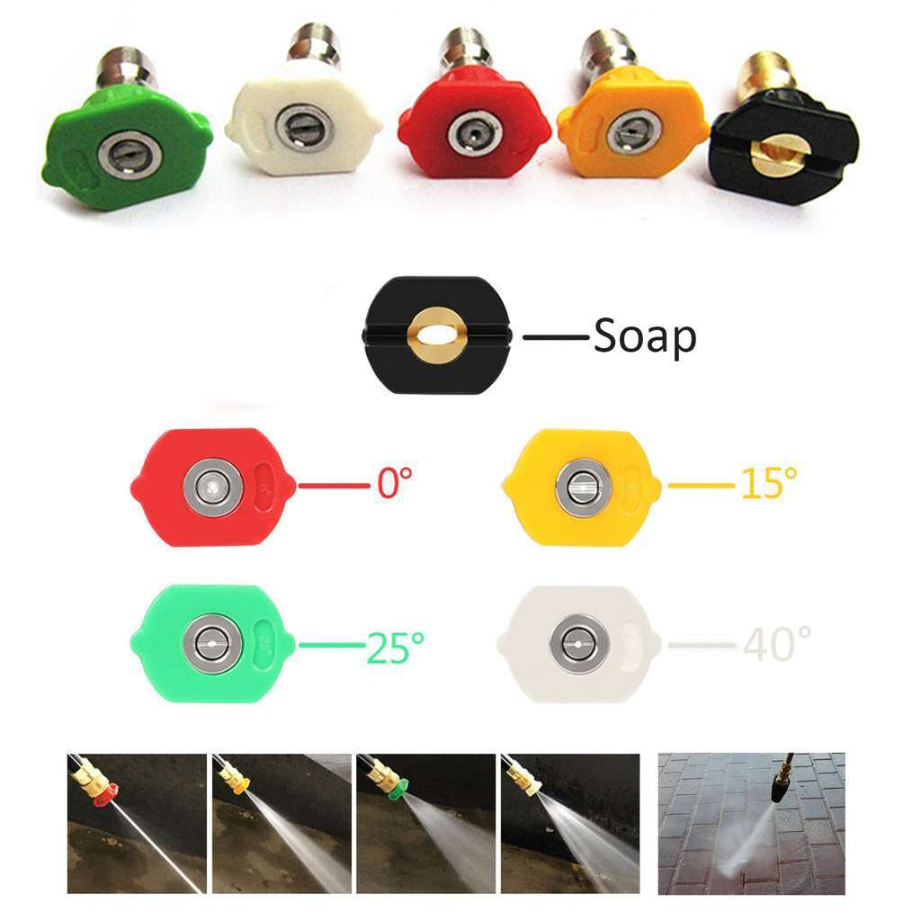 1-5Pcs Pressure Washer Spray Tips Nozzles High Power Kit Quick Connect 1/4″ Set