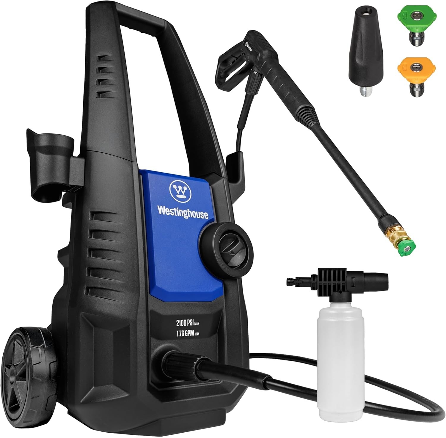 Westinghouse ePX3050 Electric Pressure Washer, 2100 Max PSI 1.76 Max GPM with Fo