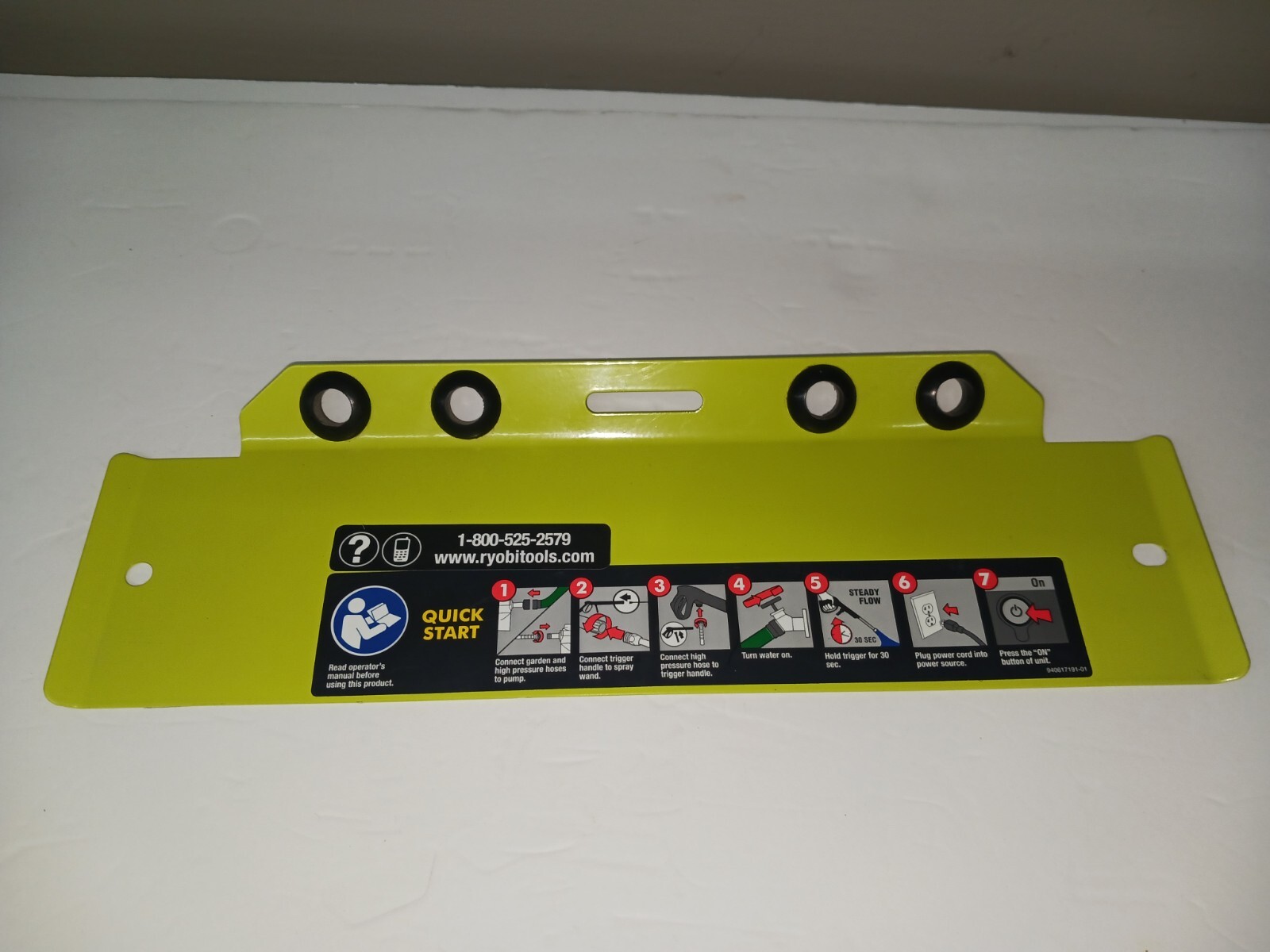 Ryobi OEM Part. Face Panel Assembly RY142300VNM Corded 2300psi Pressure Washer