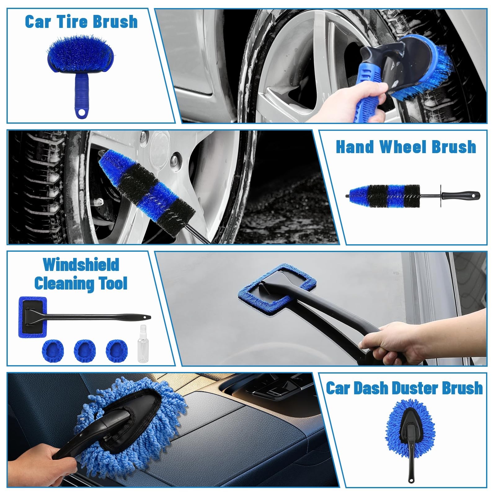 Car Detailing Kit,36pcs Brush Set,Car Cleaning Kit with 26PCS