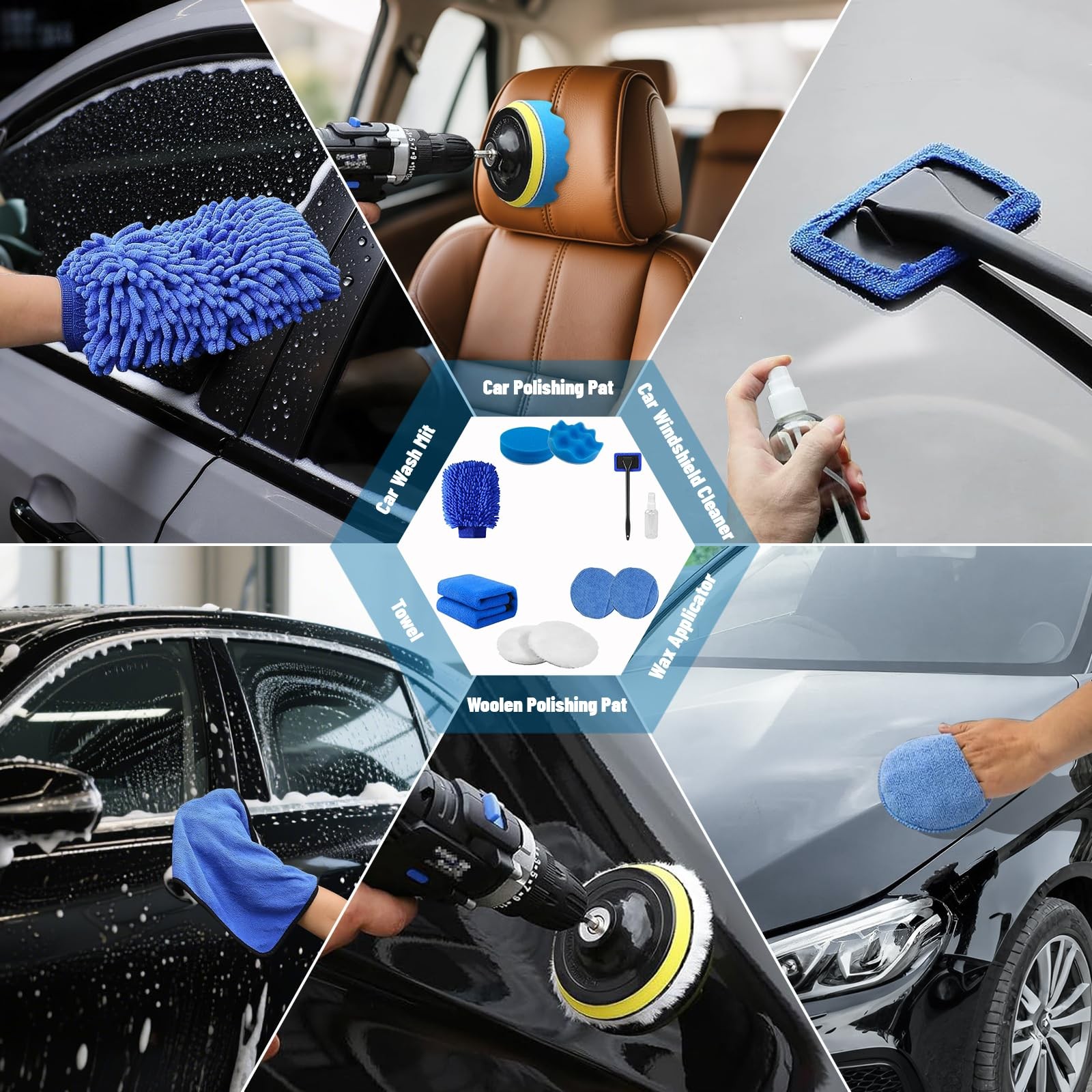 Car Detailing Kit,36pcs Brush Set,Car Cleaning Kit with 26PCS