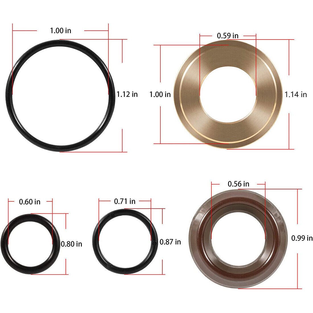 Inter pump Seal Packing KIT 96, fits GP K96 KIT96 15mm T1508 T2021 T9051 TP2021