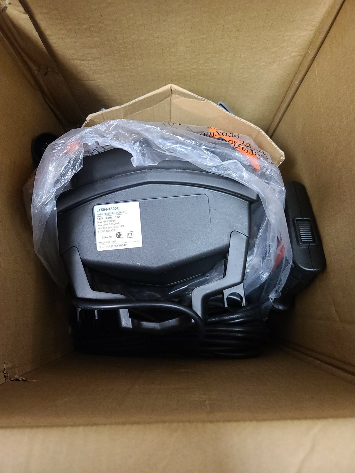 1800W High Pressure Cleaner Powerful Washer Washing Machine 1850-2150PSI OPENBOX