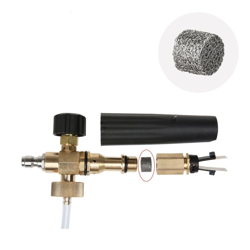 1x Stainless Steel Foam Maker & 1x NPT Male Screw Orifice Nozzle Tip Accessories