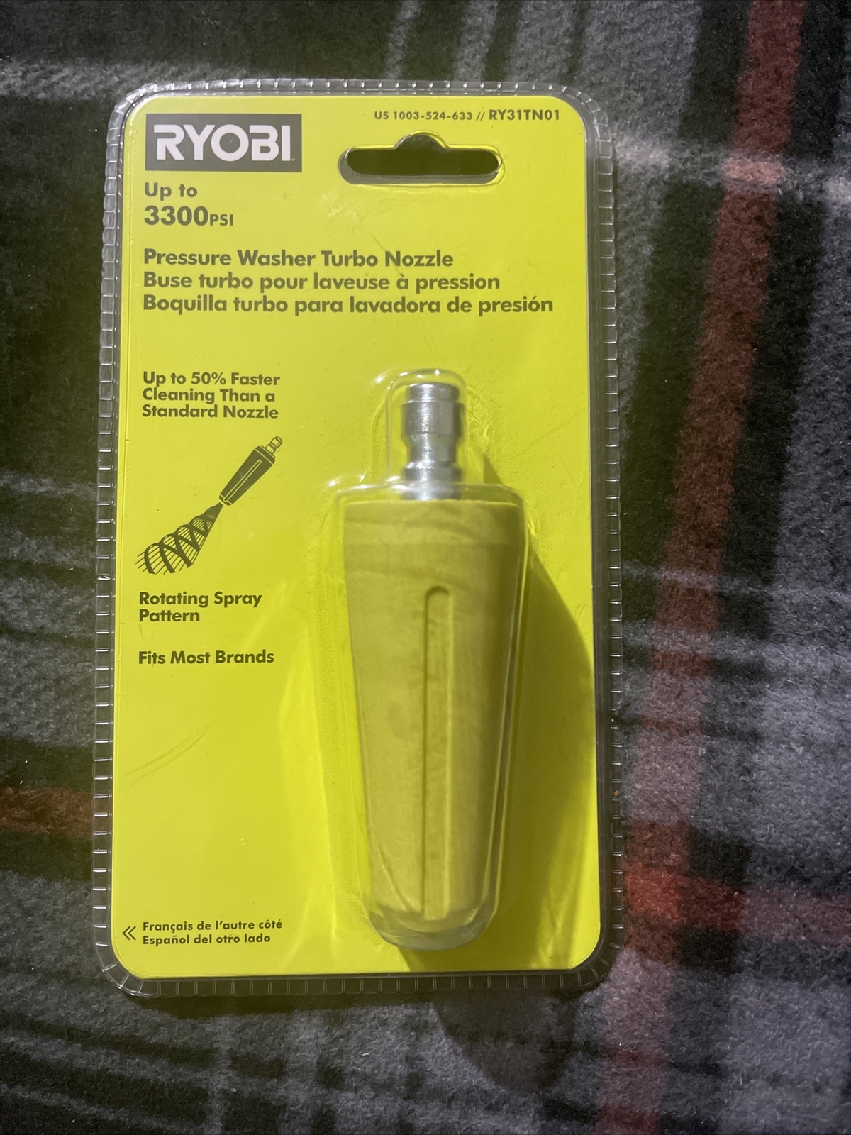 RYOBI PRESSURE WASHER TURBO NOZZLE 3300 MAX PSI 1003-524-633 – Fast Shipping!!!