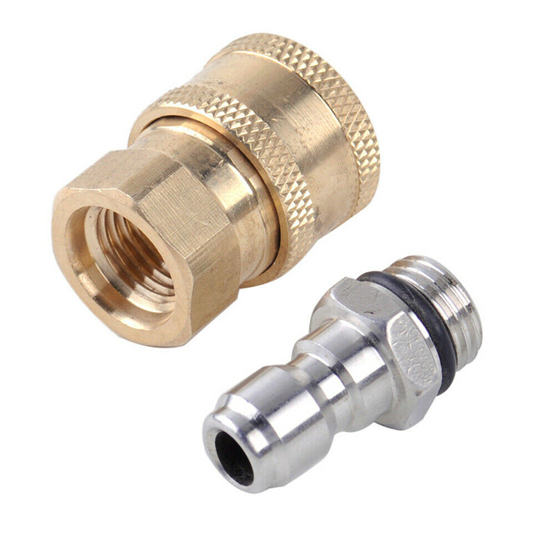 Pressure Washer, Quick Release 1/4 Inch Male M22/14 Female Brass Connector