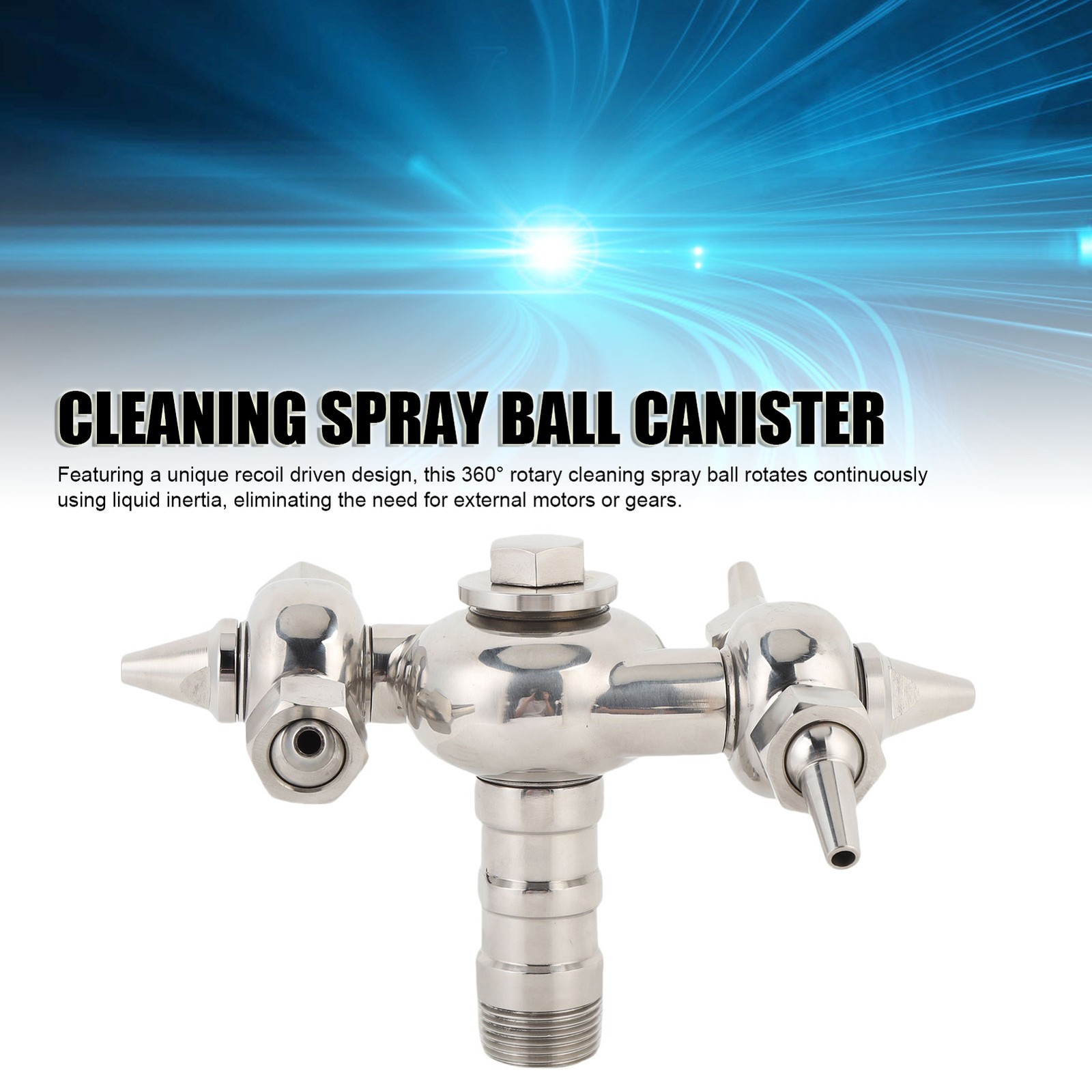 Powerful 360° Cleaning Spray Ball Canister For Tanks Stainless Steel Use