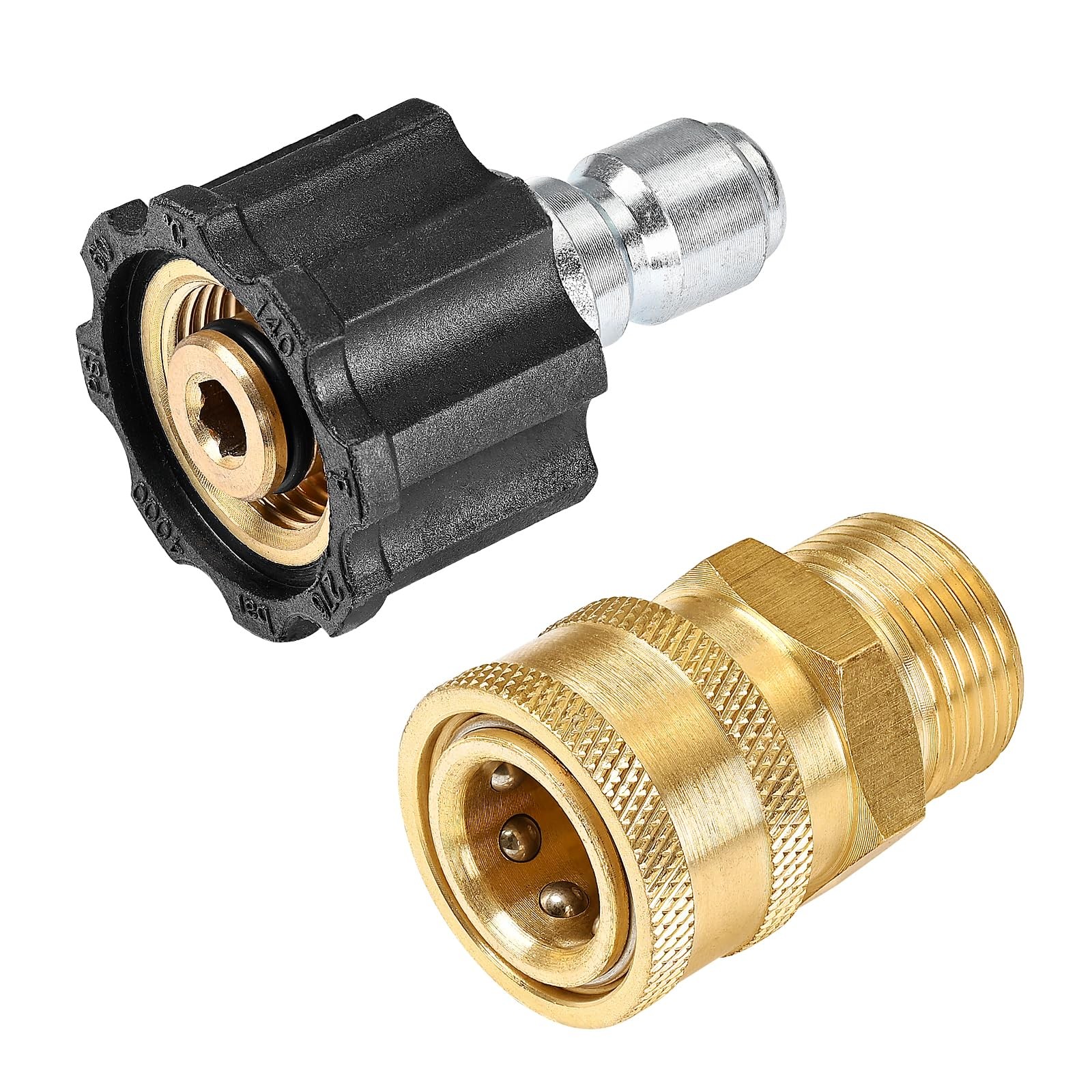 YAMATIC Pressure Washer Adapter Set Quick Connect Kit, M22 to 3/8″ Quick Connect