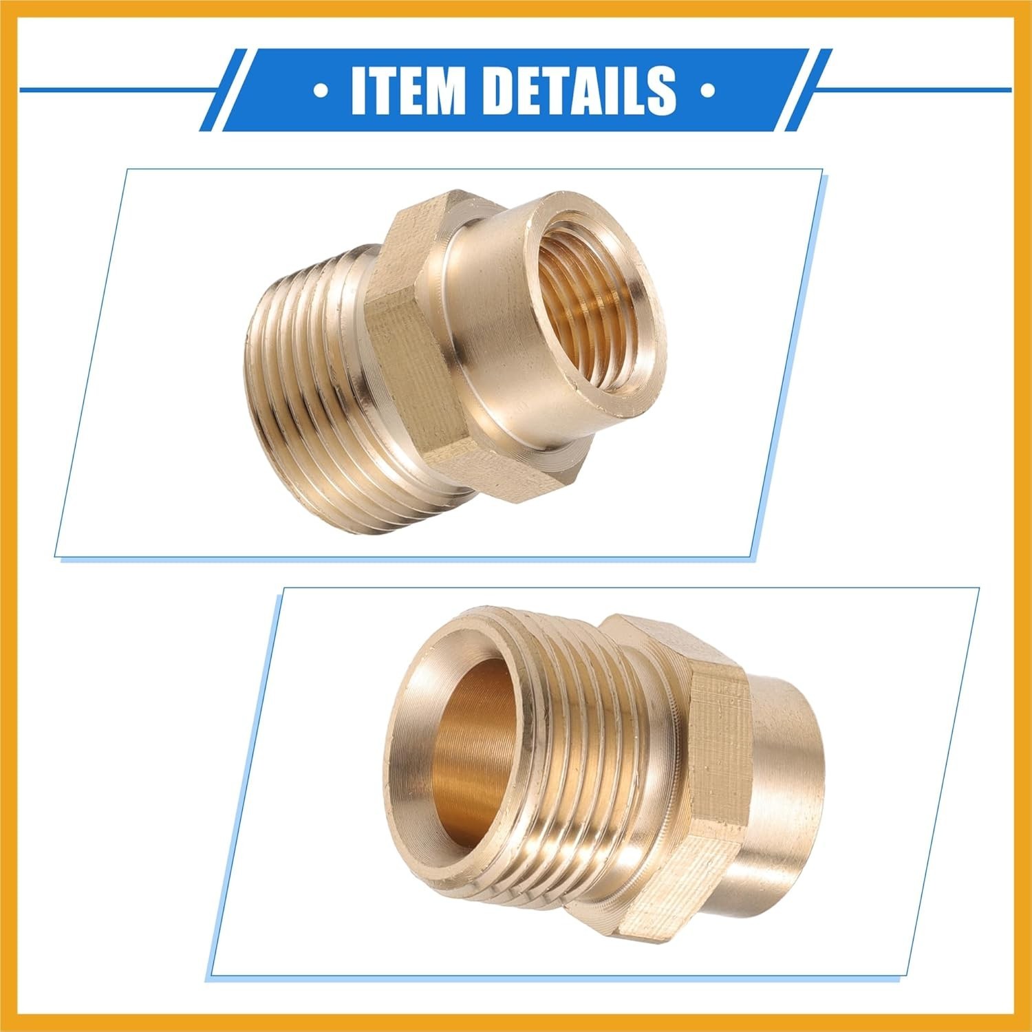Durable M14x1.5 to M22x1.5 Brass Pressure Washer Connector – Easy Installation