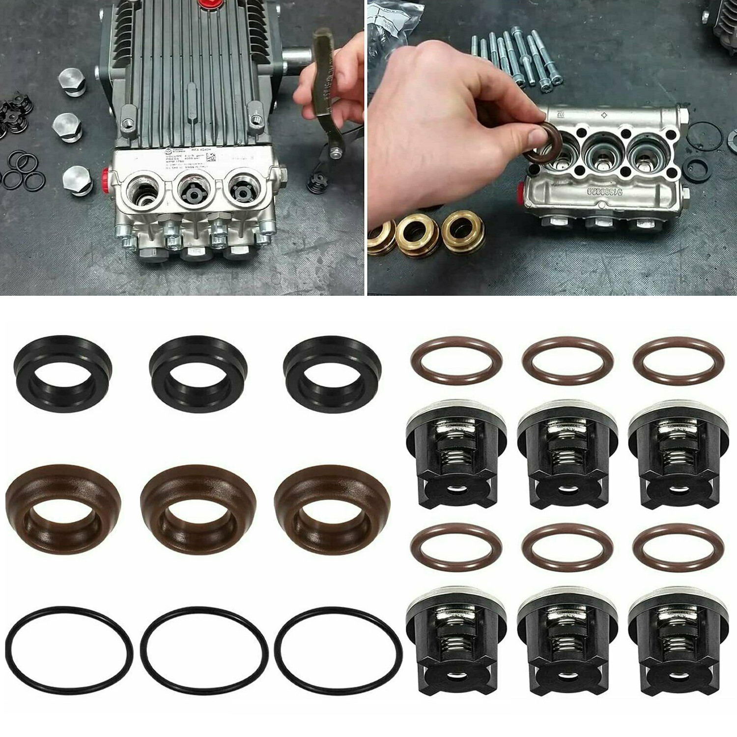 AR1828 Pump Check Valves Kit & AR1857 Pressure Washer Packing Kit for AR 18mm