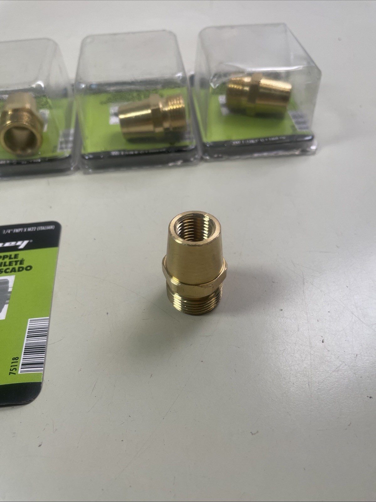 Forney 75118 Screw Nipple 1/4” FNPT x M22 Fitting (5 Pack)