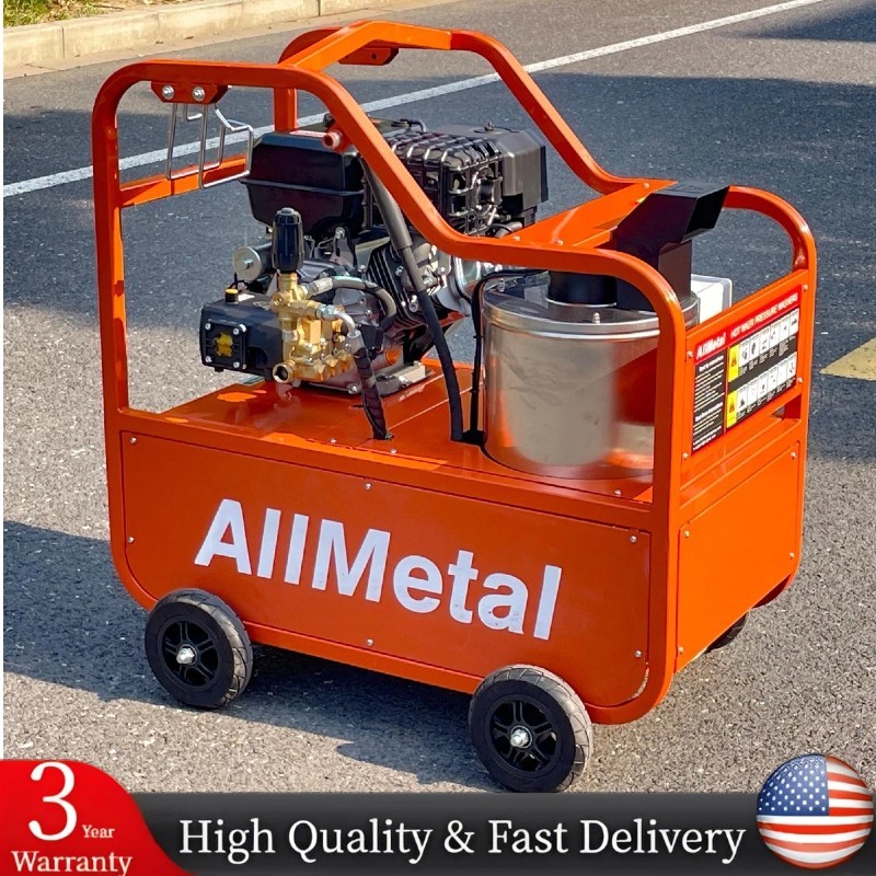 4000PSI 4GPM Commercial Hot Water High-Pressure Washer Shot Hot Water 5Gal 420cc
