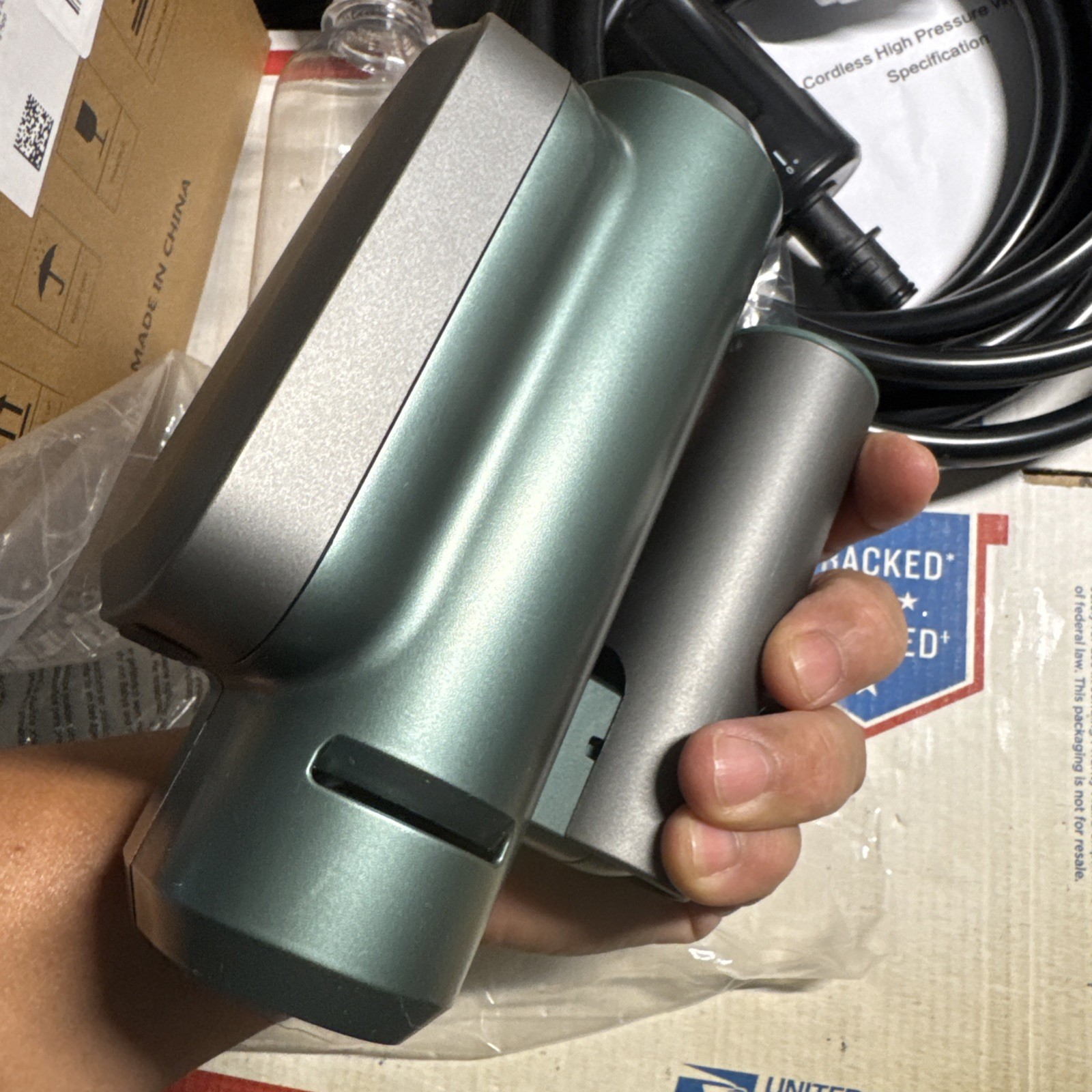 Portable Handheld Cordless Pressure Washer, Lithium Battery Powered